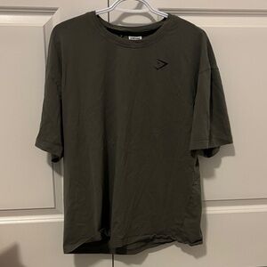 Gymshark oversized short sleeve dark green tee